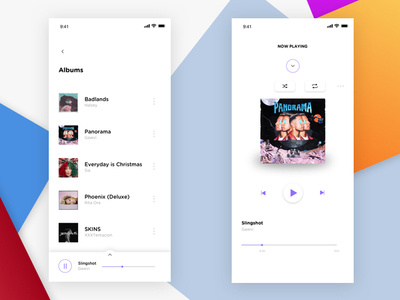 Music App app design ui