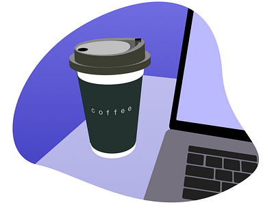 Flat illustration about life & working #2 coffee flat illustraton working