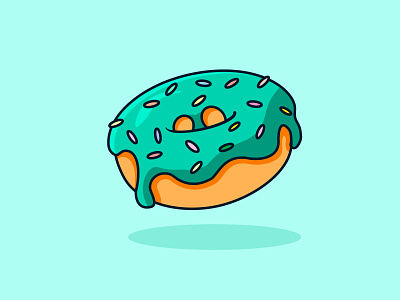 Donut art basic blue color design donut draw effects graphic green illustration illustrator like tutorial vector