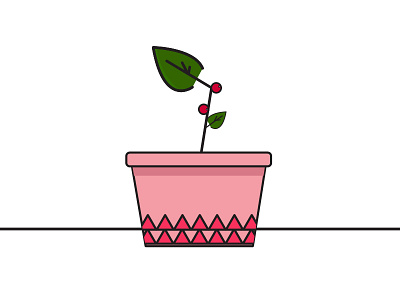 plant ai basic design graphic green illustrator pink plant