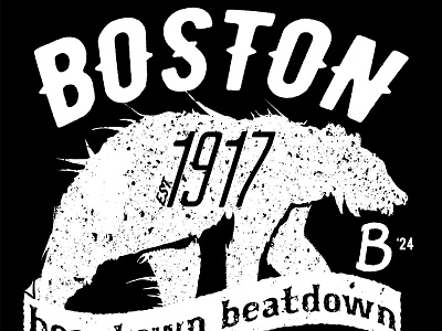 Boston Hawkey Club athletics branding print
