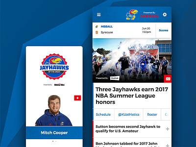 kuathletics.com 2d athletics design flat mobile responsive web