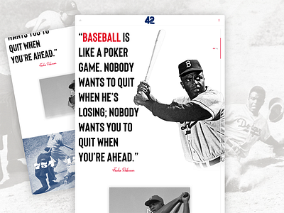 Jackie Robinson Day athletics baseball design responsive typography web