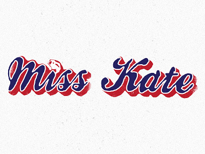 Miss Kate design grunge handrawn lettering retro sign texture type typography vintage