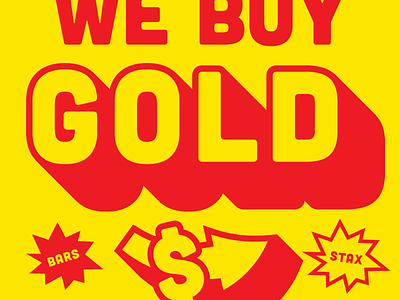 Gold 3d bold gold lettering retro signage typography vintage