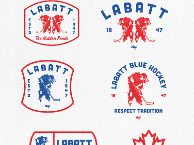 Labatt Hockey flash sheet athletics badge branding design drawn grunge hockey illustration labatt logo retro sports sportsbranding sportsdesign typography vintage