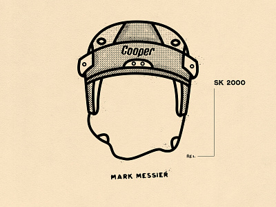 Mark Messier "SK2000" 2d athletics design distressed drawn flat grunge halftone hand handdrawn hockey icon illustration logo sports sportsdesign typography vector vintage