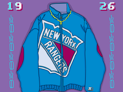Starter x New York Rangers apparel athletics badge branding design drawn grunge hand hockey illustration logo retro sports sportsdesign type typography vector vintage