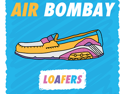 Air Bombay Loafer apparel athletics design drawn flat grunge hand hockey illustration retro sports sportsdesign typography vector vintage
