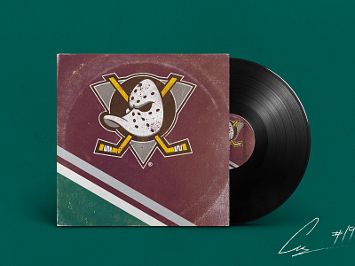 NHL x Vintage Vinyl Album mashup athletics branding design grunge hockey logo retro sports sportsdesign typography vintage