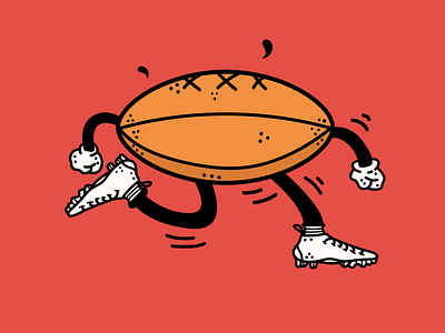Football Mascot athletics branding design drawn football grunge hand illustration retro sports sportsdesign vector