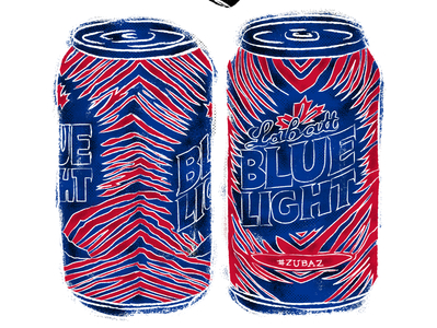 bills zubaz labatt blue light cans by Christopher Cavanaugh on