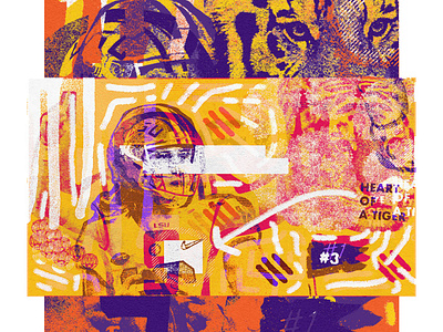 LSU x Clemson athletics design distressed football grunge sports sportsdesign typography vintage