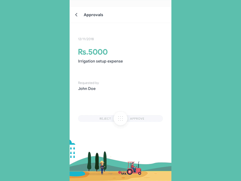 Approve or Reject animation app design interaction minimal ui ux