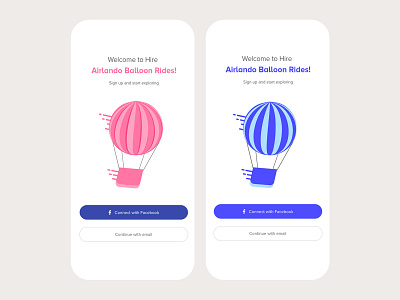 sign up app mockup