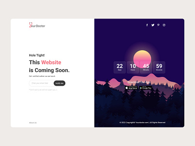 Coming Soon design illustration minimal ui ux vector web website