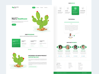Website Ui design for men's health care
