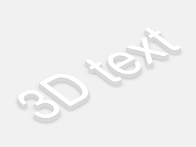 3D TEXT - CSS