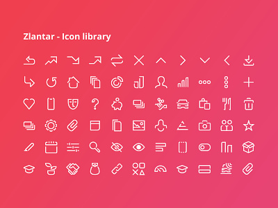 Zlantar - Icon library app bank finance graphics icon library set ui ux vector