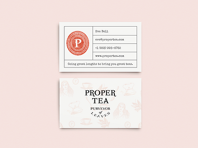 Business Card branding business card collateral logo tea travel