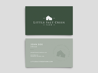 Farm Business Cards branding business card collateral farm logo simple sophisticated