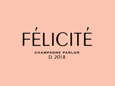 Félicité Champagne Parlor Logo black brand branding business chic design french logo modern rose gold simple sophisticated typography