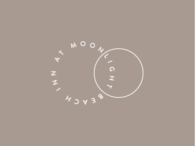 Inn at Moonlight Beach Secondary Logo Mark boutique brand branding business chic circle circles collateral design elegant logo mark modern secondary simple sophisticated typography