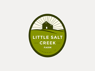 Little Salt Creek Farm - Rejected Logo brand branding business design farm garlic illustration logo modern oval rustic sophisticated typography