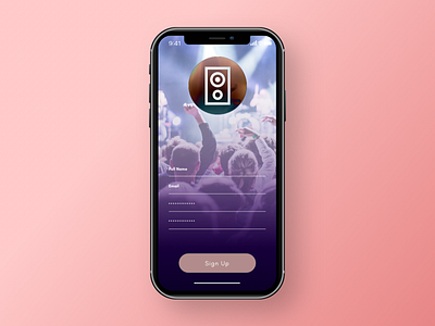 Live Music App Sign Up appdesign concert dailyui graphicdesignui iphonex minimal music onboard signup uidesign userinterface ux