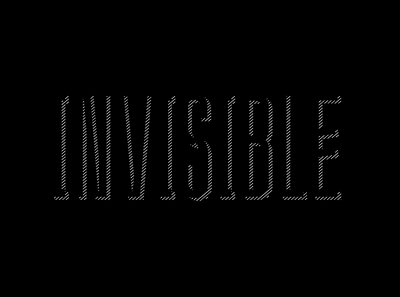 Invisible branding design font lettering letters logo type typeface typography vector