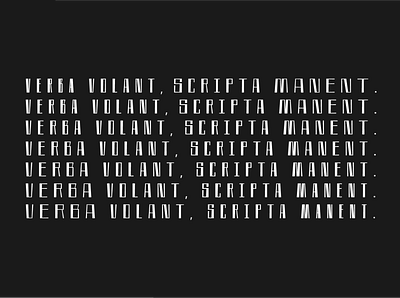 Verba volant, scripta manent. design font free free font freebie grotesque lettering logo lrtters type typeface typogaphy vector