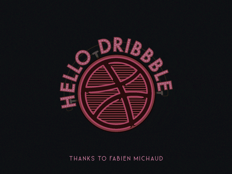 Hello Dribbble illustration vector