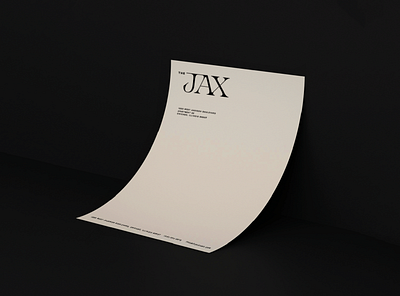 The Jax Letterhead apartments branding chicago design graphic design letterhead logo logo design residential stationery