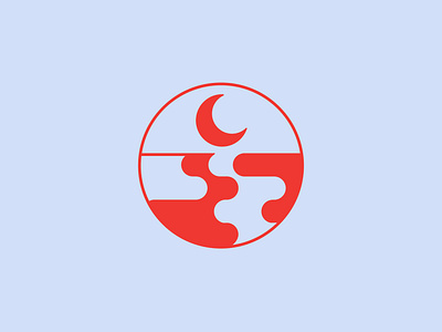 DeLune Icon branding design graphic design illustration logo logo design moon vector waves