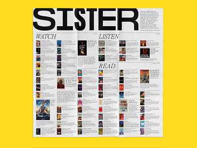 Sister Watchlist Poster Design editorial graphic design layout poster watchlist