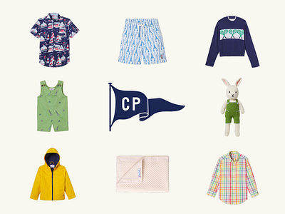 CP Gift Guide Design branding childrens clothes design graphic design layout logo logo design preppy