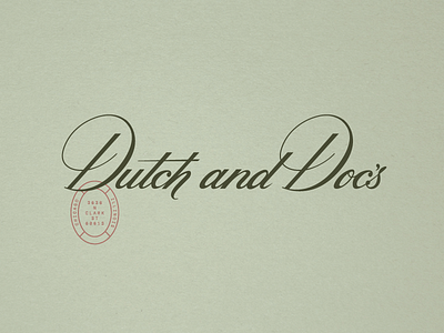 Dutch and Doc's branding custom typography design graphic design logo