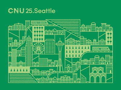 CNU Seattle branding graphic design illustration
