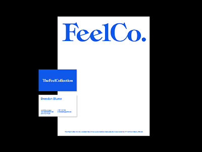 The Feel Collection Stationery branding graphic design stationery design