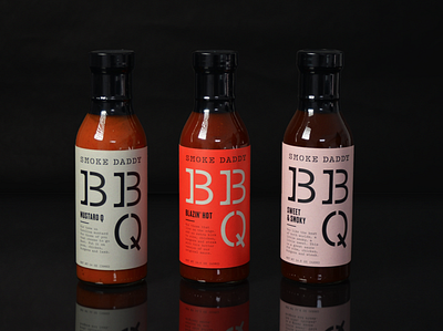 Smoke Daddy Sauce Packaging bbq branding graphic design labeldesign package design packaging