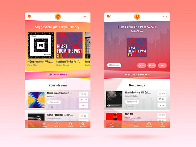 Music App Concept app app design app ui app ux concept concept design music ui ux ux design