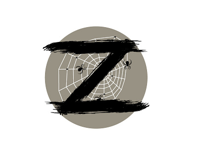 Z for 26daysoftype 26daysoftype alphabet brush illustration type