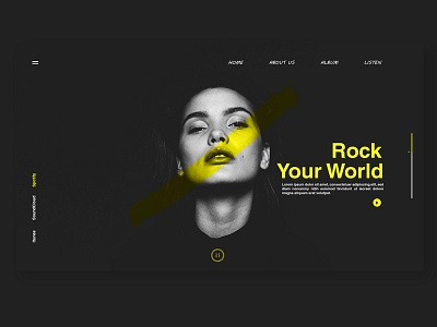 Album music website - Black and yellow graphicdesign interface uidesign webdesign webdesigner webdevelopment