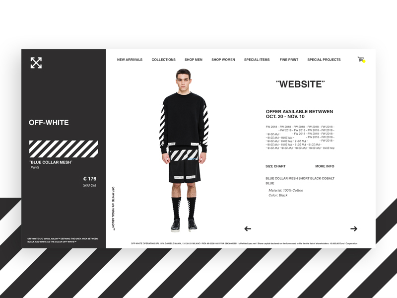 OFF WHITE website re design by Akram Rb on Dribbble