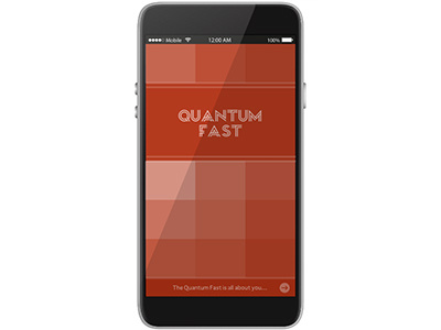 Quantum Fast Splash Screen app fast mobile quantum red squares