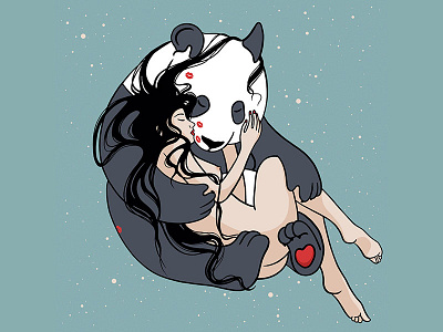 Panda cawacem digitalart eroticart love nudeart