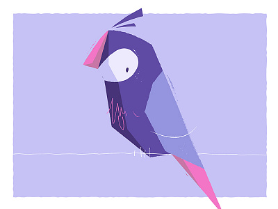 Tweet bird geometric illustration