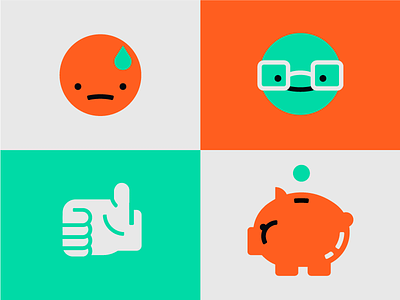 Chubby icons emojis icons stroke