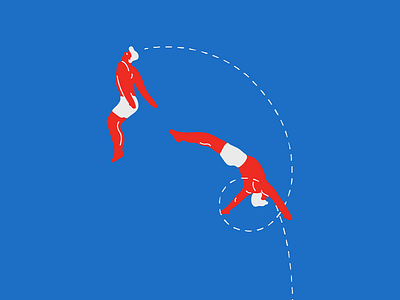 Dive diving illustration jump people swimming