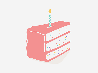 Happy Birthday birthday cake candle confetti illustration sweet